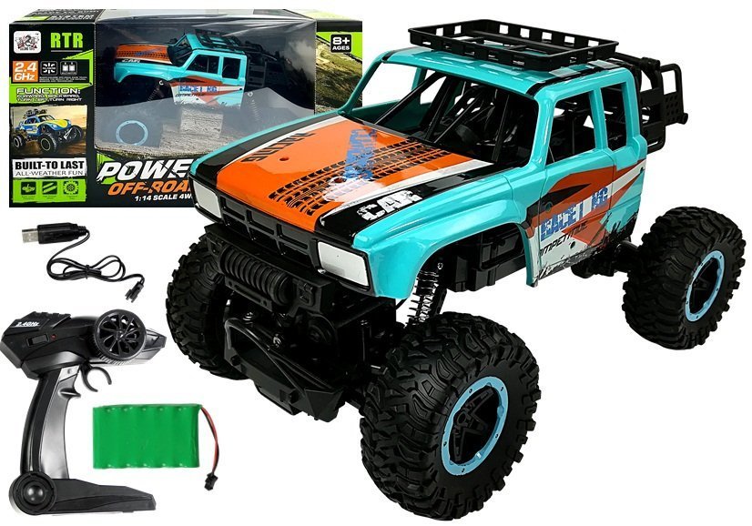Ferngesteuertes Auto Offroad R/C 1:14 Auto Blau