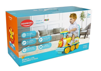 Educational ride-on locomotive for children with batteries