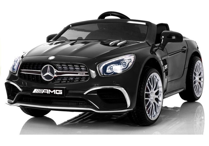 Kinderfahrzeug Mercedes SL65 Auto für Kinder Schwarz lackiert
