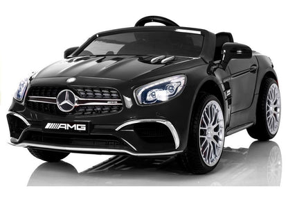 Kinderfahrzeug Mercedes SL65 Auto für Kinder Schwarz lackiert