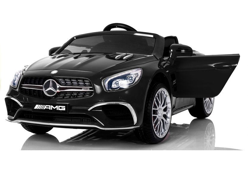 Kinderfahrzeug Mercedes SL65 Auto für Kinder Schwarz lackiert
