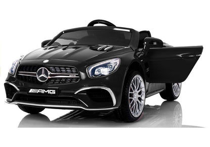 Kinderfahrzeug Mercedes SL65 Auto für Kinder Schwarz lackiert