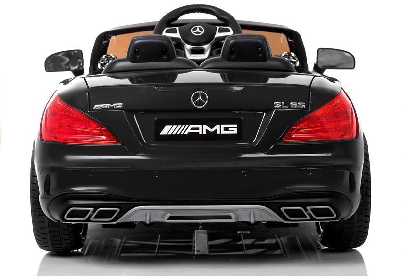 Kinderfahrzeug Mercedes SL65 Auto für Kinder Schwarz lackiert