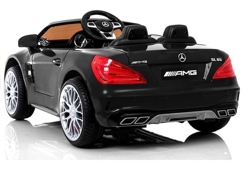 Kinderfahrzeug Mercedes SL65 Auto für Kinder Schwarz lackiert