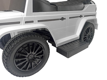 Mercedes G-Klasse Weiß  mit Schiebestangen motor und Hupensound