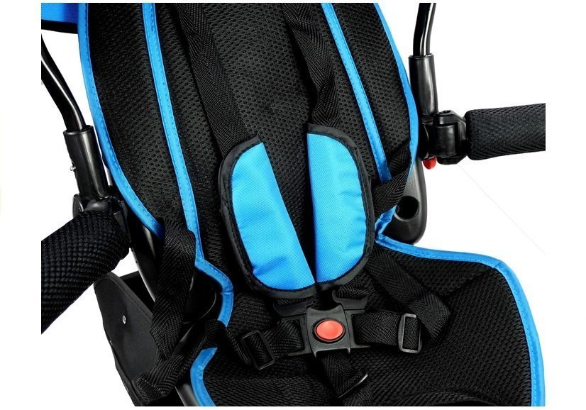 Tricycle PRO500 Blue large rubber wheels sunroof seat belts
