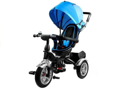 Tricycle PRO500 Blue large rubber wheels sunroof seat belts