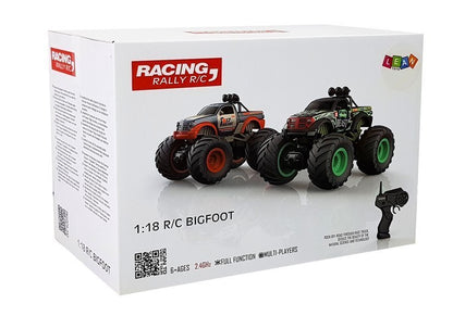 Offroad Auto Pick Up Riesige Bigfoot Wheels 2.4G 1:18 Schwarz / Grün Ferngesteuert