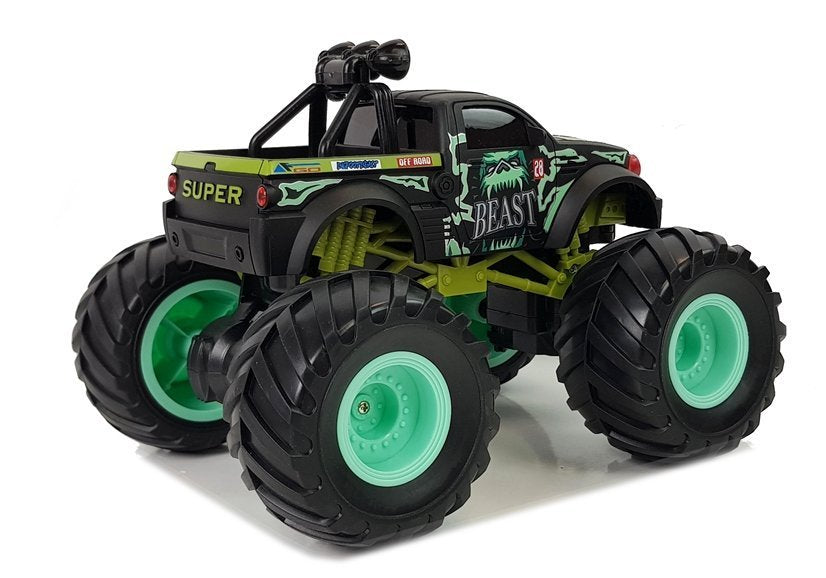 Offroad Auto Pick Up Riesige Bigfoot Wheels 2.4G 1:18 Schwarz / Grün Ferngesteuert