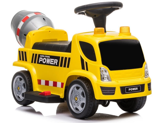 Battery-powered vehicle concrete mixer sounds