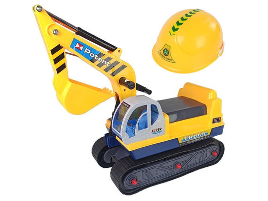 Big Excavator Construction Rider Helmet Yellow