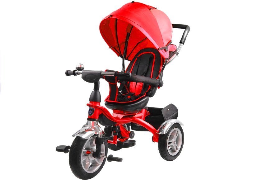 Dreirad PRO500 Rot Gummiräder Sonnendach