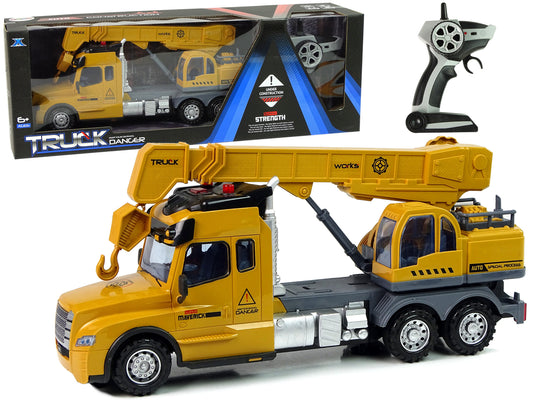 Ferngesteuerter LKW-Kranpilot 2.4G Lichter Sounds Gelb