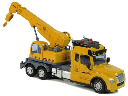 Remote Control Truck Crane Pilot 2.4G Lights Sounds Yellow
