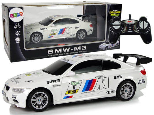 Sportwagen R/C 1:18 BMW- M3 Weiß 2.4 G Lights