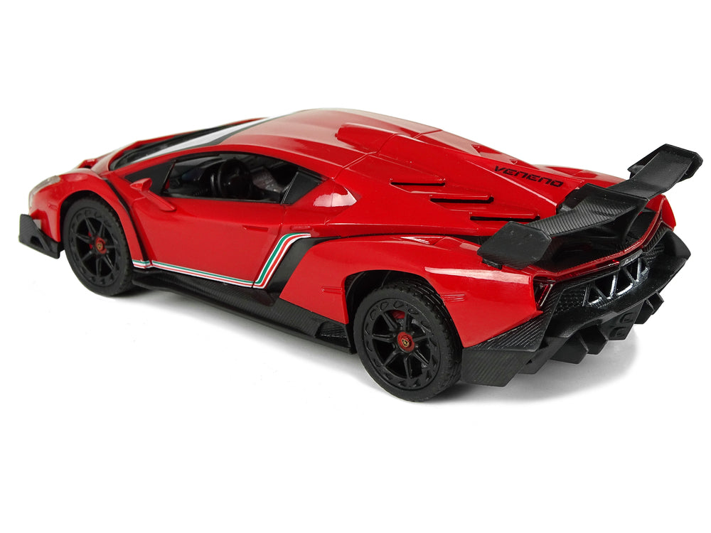 Sportwagen R/C 1:24 Lamborghini Veneno Rot 2.4 G Lights