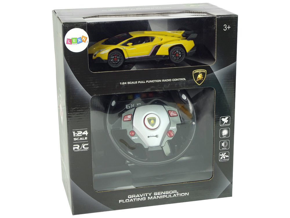 Ferngesteuerter Lamborghini Veneno Gelb 2.4 G Pilot Lenkrad Sound Lichter