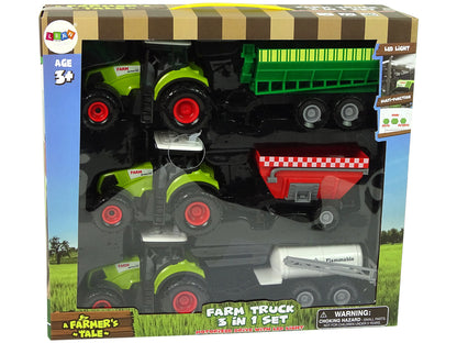 Drei Traktor-Anhänger Sprayer Bauernhof Traktor Set